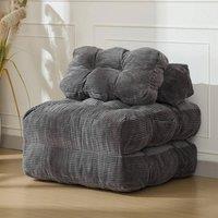 VOGREX Folding Futon Sofa Bed Convertible Sleeper Chair in Grey