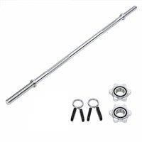 Centra Standard Barbell Bar 140cm Weight Lifting Strength Home Gym Training in Silver