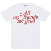 Scum Men's All My Friends Are Dead T-Shirt in White | Size: XL
