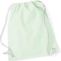 Westford Mill Men's Cotton Gymsac Bag - 12 Litres Pack of 2 in Mint