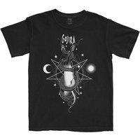 Gojira Men's Celestial Snakes Cotton T-Shirt in Black | Size: Large