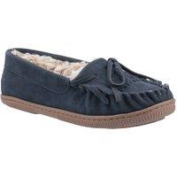 Hush Puppies Women's 'Addy' Suede Classic Slippers in Navy | Size: 3