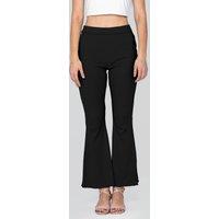 Enorsia Women's Women's High Waisted Flare Leggings in Black | Size: 12