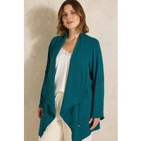 Evans Women's Lightweight Waterfall Jacket in Teal | Size: 26-28