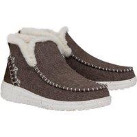 Hey Dude Women's Denny Wool Faux Shearling Boots in Walnut | Size: 8