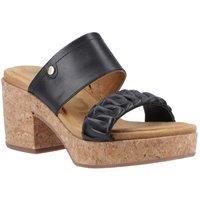 Hush Puppies Women's Poppy Ruched Slide in Black | Size: 5