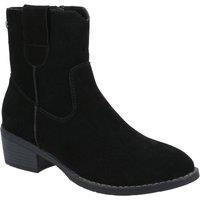 Hush Puppies Women's 'Iva' Suede Leather Ankle Boots in Black | Size: 3