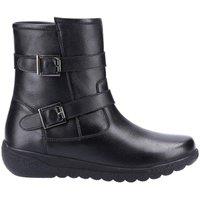 Fleet & Foster Women's Zambia Zip Mid Boot in Black | Size: 4