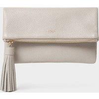 OSPREY LONDON Women's The Bexley Leather Clutch Bag in Taupe