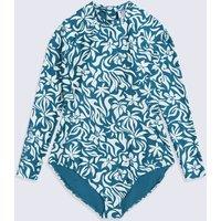 Animal Women's 'Isabella' Lightweight Surf Suit Stretchy Chlorine Resistant Swimwear in Blue | Size: 18