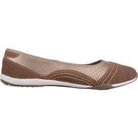 ABSOLUTE FOOTWEAR Women's Womens Genuine Leather Slip On Casual Ballerina Style Pump Dolly Shoes in Bronze | Size: 4