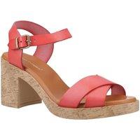 Hush Puppies Women's Georgia Cork Sandal in Coral | Size: 7