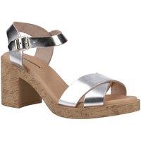 Hush Puppies Women's Georgia Cork Sandal in Silver | Size: 8