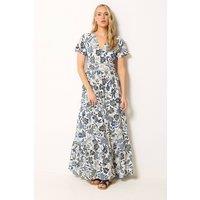 Long Tall Sally Women's Tall Lace Detail Maxi Dress in White | Size: 14