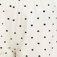 WOVCOR Women's Polka Dot & Heart Print Short Pyjama Set in White | Size: XL