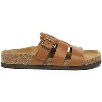 EverAu Australia Women's Genuine Leather Yates Slides with Eva Sole in Brown | Size: 3