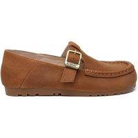 EverAu Australia Women's Genuine Leather Maria Loafers with Rubber Sole in Brown | Size: 5