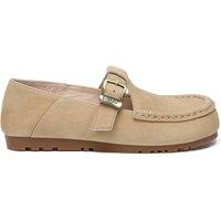 EverAu Australia Women's Genuine Leather Maria Loafers with Rubber Sole in Light Sand | Size: 3