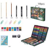 Living and Home 118Pcs Kids Art Supplies Set with Crayons, Colored Pencils