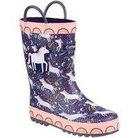 Cotswold 'Sprinkle' Rubber Wellington Boots in Purple | Size: Infant 11