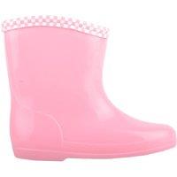 ABSOLUTE FOOTWEAR Girl's Kids Slip On Waterproof Cartoon Wellington Wellie Boots in Pink | Size: Infant 8