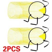 SPETLEK 2x Football Target Net Soccer Target Goal Net Soccer Top in Yellow | Size: 0-12 m