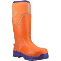 Muck Boots Men's Grit S5 Safety Wellington in Orange | Size: 13