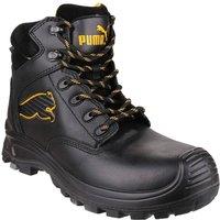 Puma Safety Men's 'Borneo Mid' Leather Safety Boots in Black | Size: 12