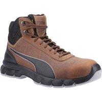 Puma Safety Men's 'Condor Mid' Nubuck Leather Safety Boots in Brown | Size: 12
