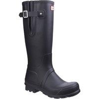 Hunter Men's 'Original Side Adjustable' Rubber Patterned Wellington Boots in Black | Size: 10