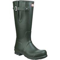 Hunter Men's 'Original Side Adjustable' Rubber Patterned Wellington Boots in Dark Olive | Size: 10