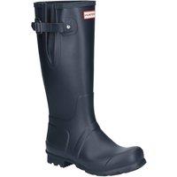 Hunter Men's 'Original Side Adjustable' Rubber Patterned Wellington Boots in Navy | Size: 11