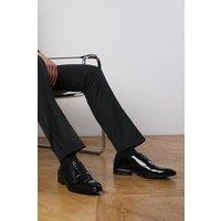 Where's That From Men's 'Xantha' Patent Oxford Formal Lace Up Work Shoes in Black | Size: 9