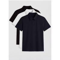 Tommy Life Men's Cotton-Elastane Polo T-Shirt in Navy | Size: Medium