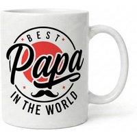 Dyzi Best Papa In The World Mug Ceramic Coffee Cup in White