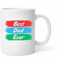 Dyzi Best Dad Ever Mug Ceramic Coffee Cup in White
