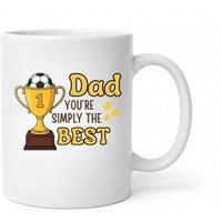 Dyzi Dad Youre Simply The Best Mug Ceramic Coffee Cup in White