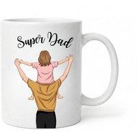 Dyzi Super Dad Mug Ceramic Coffee Cup in White