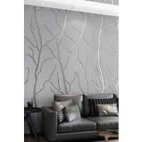 Living and Home 9.5M x 53Cm Modern Grey 3D Embossed Velvet Thick Wallpaper Roll | Size: 9.5M x 53 cm