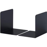 Durable Premium Heavy Duty Small Metal Shelf Bookends - 2 Pack - Black
