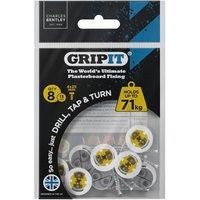 Gripit 15mm Plasterboard Fixing - 8 Pack (Yellow) Stud Wall Anchor Max Load 71kg in Yellow