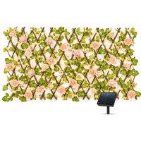 Gardenwize 100 LED Extending Solar Pink Flower Trellis