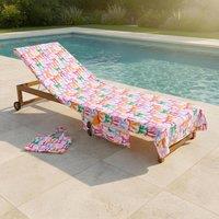 OHS Bows Beach Towel with Bag Quick Dry Absorbent Travel Spa
