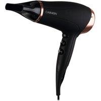 Carmen Gil Noir Hair Dryer with Concentrator Nozzle, 2200W, C80022COP, Black