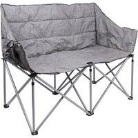 Harbour Housewares Padded Folding Double Camping Chair in Grey