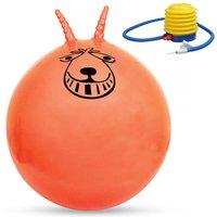 Crystals 80cm Space Hopper Ball Large Retro Bouncing Toy with Free Pump in Orange | Size: 80 cm x 80 cm