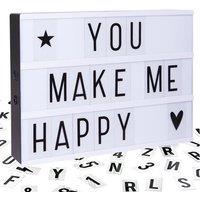 Almineez A4 Cinematic Lightbox Includes 85 Letters Emoji Symbols in White