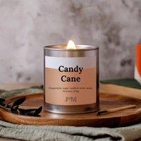JAAM Candy Cane Wood Wick Candle in Silver