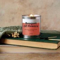 JAAM Bouquet of Flowers Wood Wick Candle in Silver