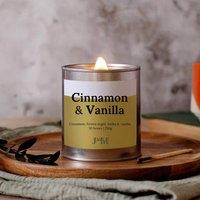 JAAM Cinnamon & Vanilla Crackle Wick Candle in Silver